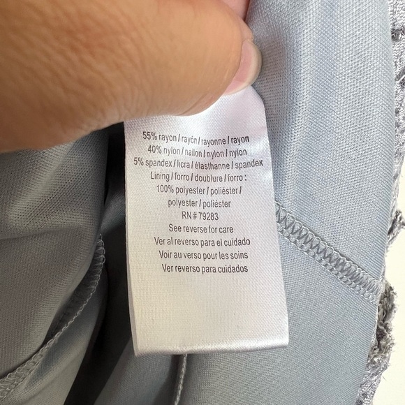 Alex Evening Wear 4 Elegant Gray Lace Evening Gown Mermaid formal NWT - Picture 12 of 12